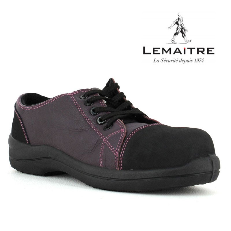 Chaussure securite liberty Lemaitre femme tres souple prune LISASHOES