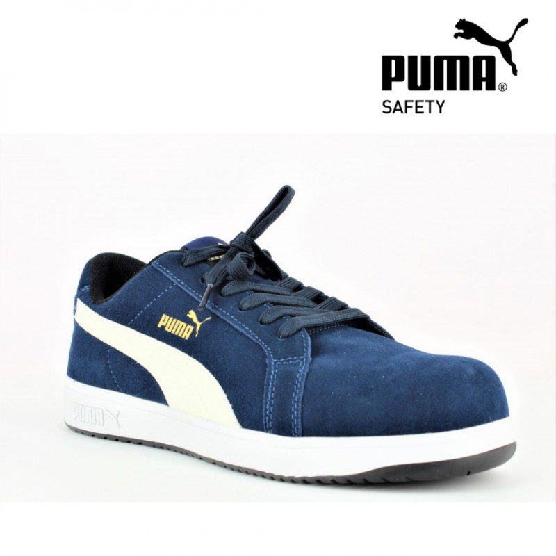 Chaussure de securite confortable Puma Iconic bleu 96 95 HT LISASHOES